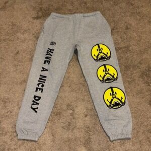 CHINATOWN‎ MARKET X DOLLS KILL SMILEY GAG SWEATPANTS SZ LG